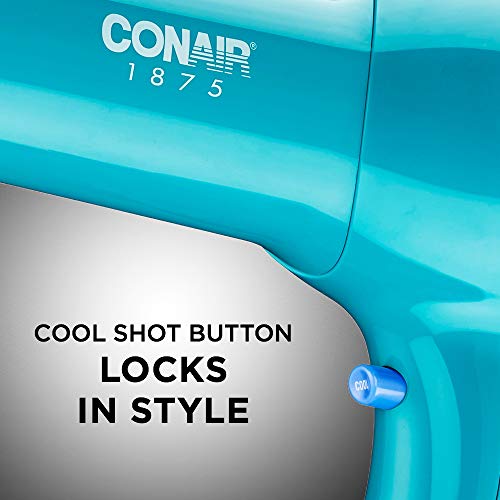Conair 1875 Watt Full Size Pro Hair Dryer with Ionic Conditioning, Teal (Amazon Exclusive)