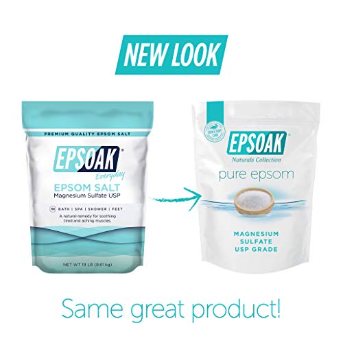 Epsoak Epsom Salt 19 lb. Bulk Resealable Bag Magnesium Sulfate USP