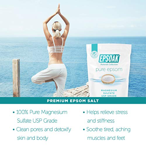 Epsoak Epsom Salt 19 lb. Bulk Resealable Bag Magnesium Sulfate USP