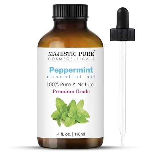 Majestic Pure Peppermint Essential Oil, Pure and Natural, Therapeutic Grade Peppermint Oil, 4 fl. oz.