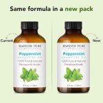 Majestic Pure Peppermint Essential Oil, Pure and Natural, Therapeutic Grade Peppermint Oil, 4 fl. oz.