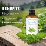 Majestic Pure Peppermint Essential Oil, Pure and Natural, Therapeutic Grade Peppermint Oil, 4 fl. oz.