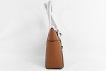 Charlotte Leather Large Top Zip Tote in Brown