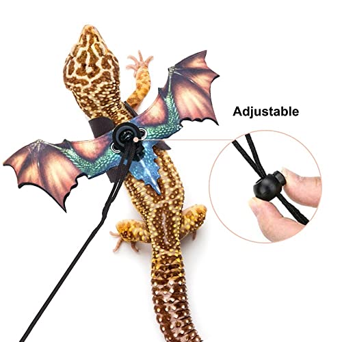 Adjustable Bearded Dragon Leash with Cool Wings