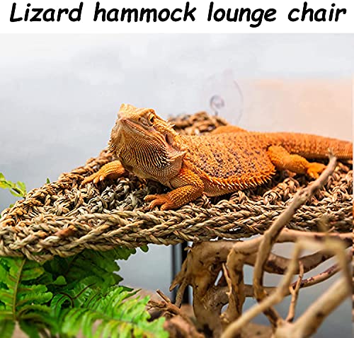 Bearded Dragon Hammock: Reptile Lounger with Fake Vines