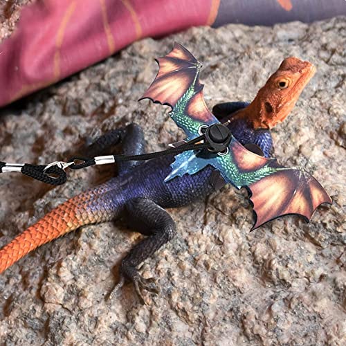 Adjustable Bearded Dragon Leash with Cool Wings