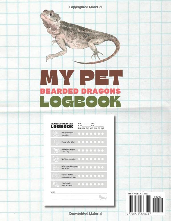 Bearded Dragon Logbook: Track Your Dragon's Details