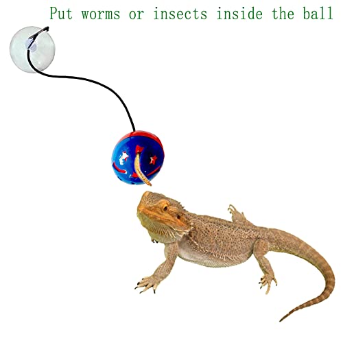 7 Pack Bearded Dragon Toys with Suction Cups