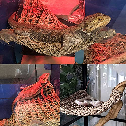 Bearded Dragon Hammock: Reptile Lounger with Fake Vines