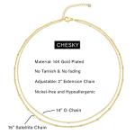 Chesky 14k Gold Plated Dainty Choker Necklace