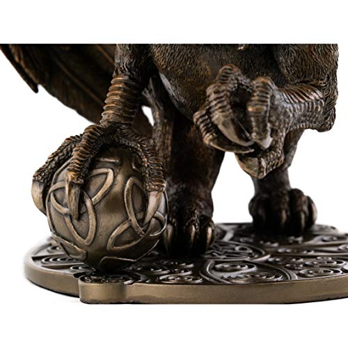 Large Celtic Bronze Griffin Statue Collectible
