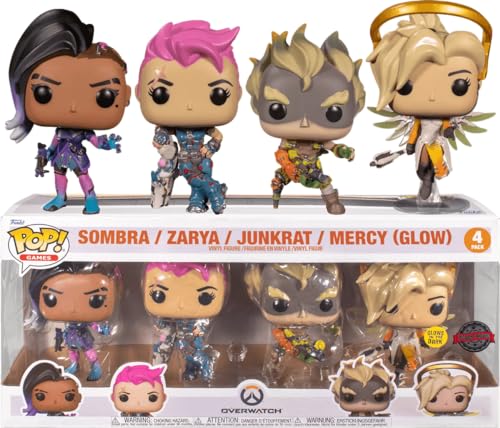 Overwatch Glow Vinyl Figures - Sombra, Zarya, Junkrat, Mercy