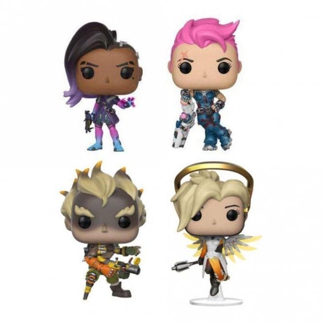 Overwatch Glow Vinyl Figures - Sombra, Zarya, Junkrat, Mercy