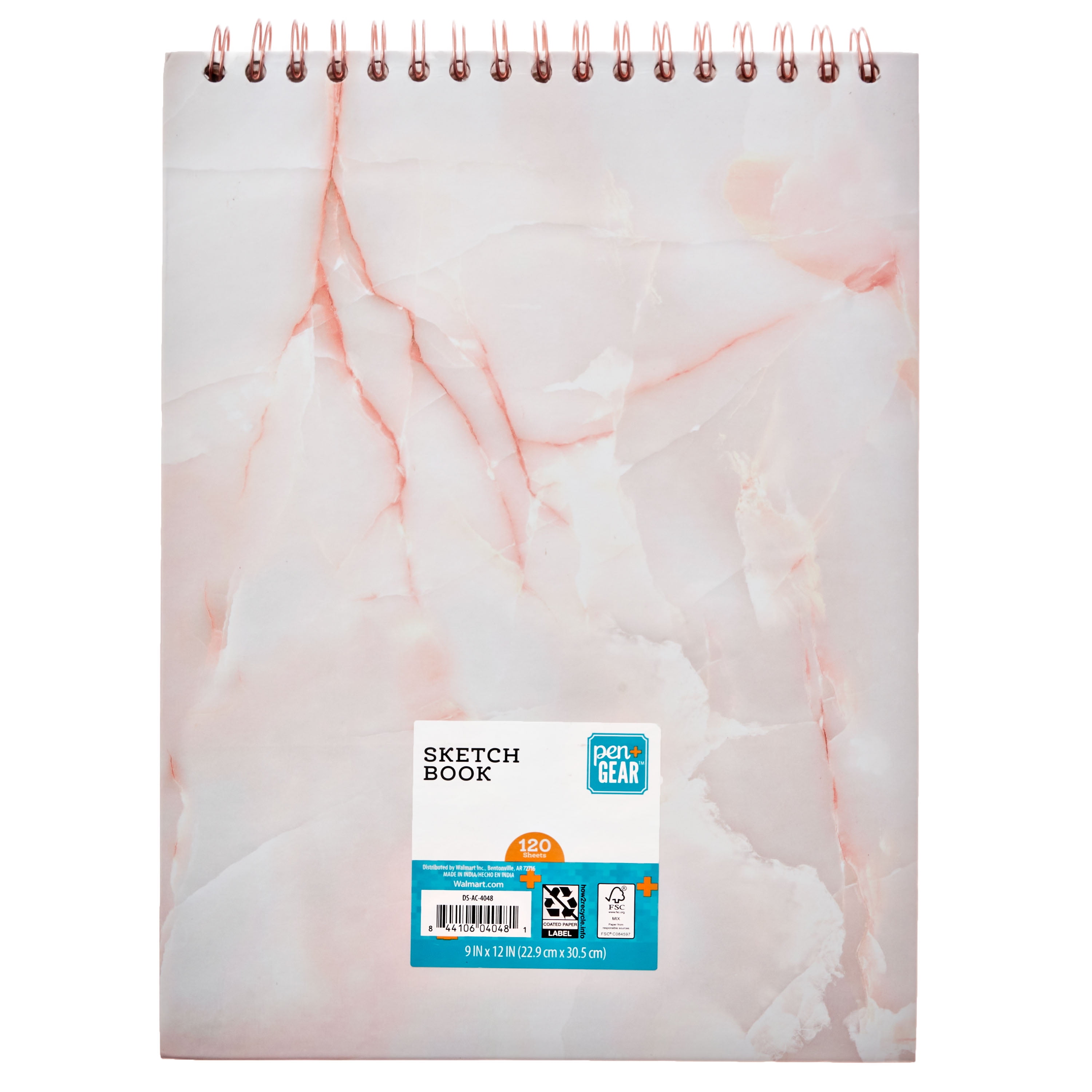 Gold Marble Fashion Sketch Book - 120 Sheets