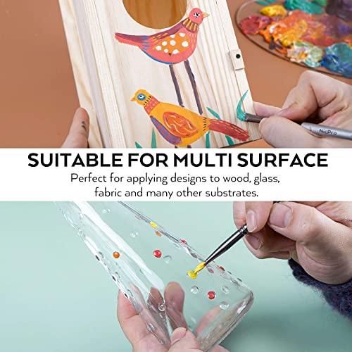 Nicpro 14-Color Non-Toxic Acrylic Paint Set