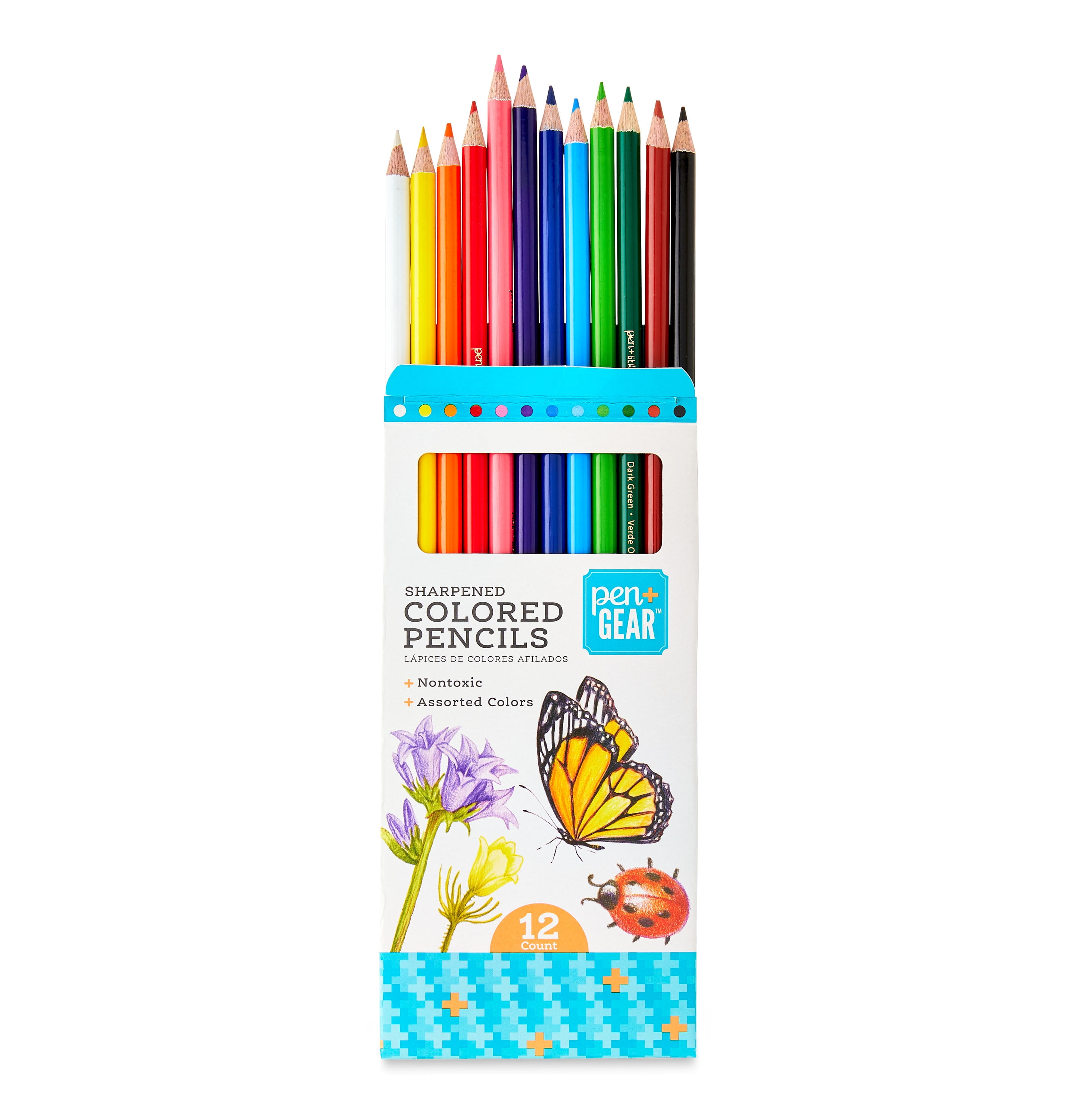 12-Pack Sharpened Colored Pencils by Pen+Gear