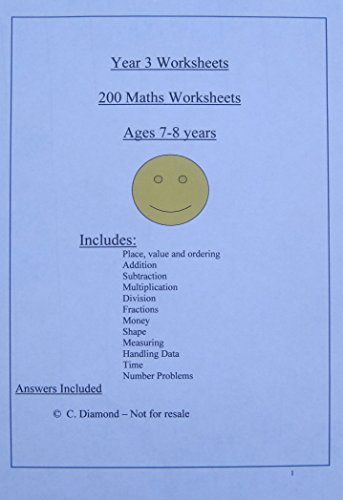 200 Year 3 Maths Worksheets KS2 - pdf file to print out by worksheets-online