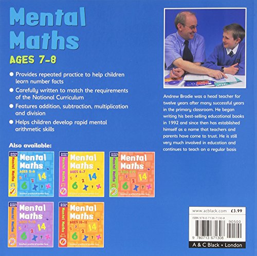 Mental Maths for Ages 7-8 Workbook (Mental Maths) from Andrew Brodie Publications