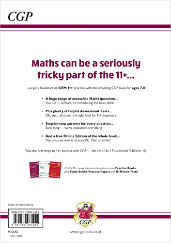New 11+ CEM Maths Practice Book & Assessment Tests - Ages 7-8 (with Online Edition) (CGP 11+ CEM) from Coordination Group Publications Ltd (CGP)