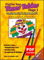 Practise Your Times Tables Stage 3: A Photocopiable Activity Book from Topical Resources