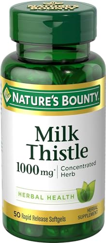 Nature's Bounty Milk Thistle Softgels 1000 mg, 3 Pack