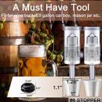 4-Pack Airlock Set with Stoppers and Grommets