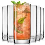 Set of 6 Tall Highball Glasses, 13oz