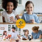 Cork Coasters Set with Metal Holder - 16 Piece