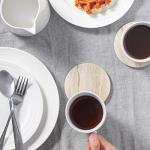 Set of 6 Absorbent Black Marble Drink Coasters