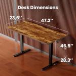 Height Adjustable Electric Standing Desk - Vintage Brown