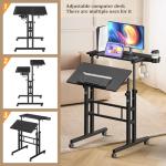 Portable Adjustable Standing Desk on Wheels