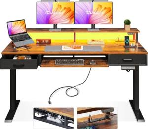 55 Inch Electric Height Adjustable Standing Desk