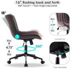 YOUNIKE Adjustable Ergonomic Armless Desk Chair