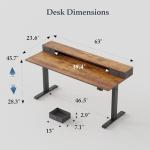 Klicelor 63 Inch Adjustable Electric Standing Desk