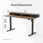Height Adjustable Electric Standing Desk with Drawers