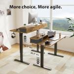 Height Adjustable Electric Standing Desk with Drawers