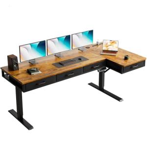 OffiGo 63" Electric L Shaped Standing Desk