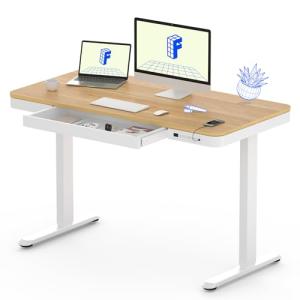 Electric Standing Desk with USB Port and Drawers