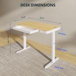 Electric Standing Desk with USB Port and Drawers