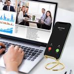 Gold Metal Phone Stand for Home Office