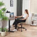 YOUNIKE Khaki Ergonomic Armless Desk Chair with Wheels