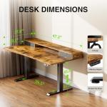 Veken Adjustable Standing Desk with Storage Drawers