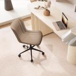 YOUNIKE Khaki Ergonomic Armless Desk Chair with Wheels