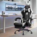 Ergonomic Gaming Chair with Footrest and Lumbar Support