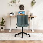 YOUNIKE Compact Ergonomic Armless Desk Chair – Greyish Green