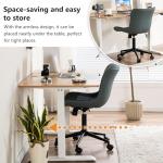 YOUNIKE Compact Ergonomic Armless Desk Chair – Greyish Green