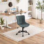 YOUNIKE Compact Ergonomic Armless Desk Chair – Greyish Green