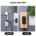 2 Pack Wooden Cable Management Boxes for Home Office