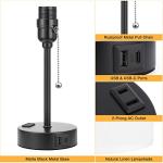 Dicoool Small Bedside Lamp with USB-C & A Ports