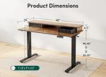 Height Adjustable Electric Standing Desk with Drawers